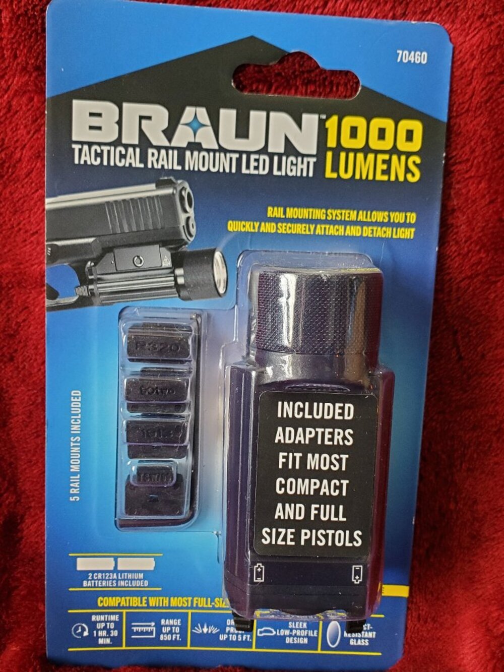Braun 1000 Lumen Tactical Rail Light 70460 Picatinny rail systems Gen 3 NIB